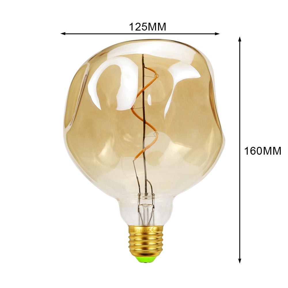 TIANFAN G40 Big Edsion Led Bulb Specail Shaped Stone Spiral Filament Light Bulb 4W Dimmable  E26 Decorative Light Bulbs