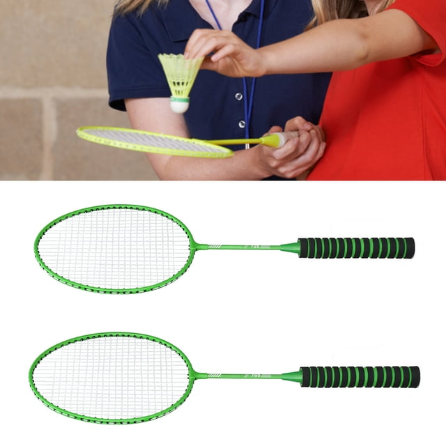 Badminton Racket, Green Strong Hitting Force Kids Badminton Rackets Durable Impact Resistant for Badminton Court