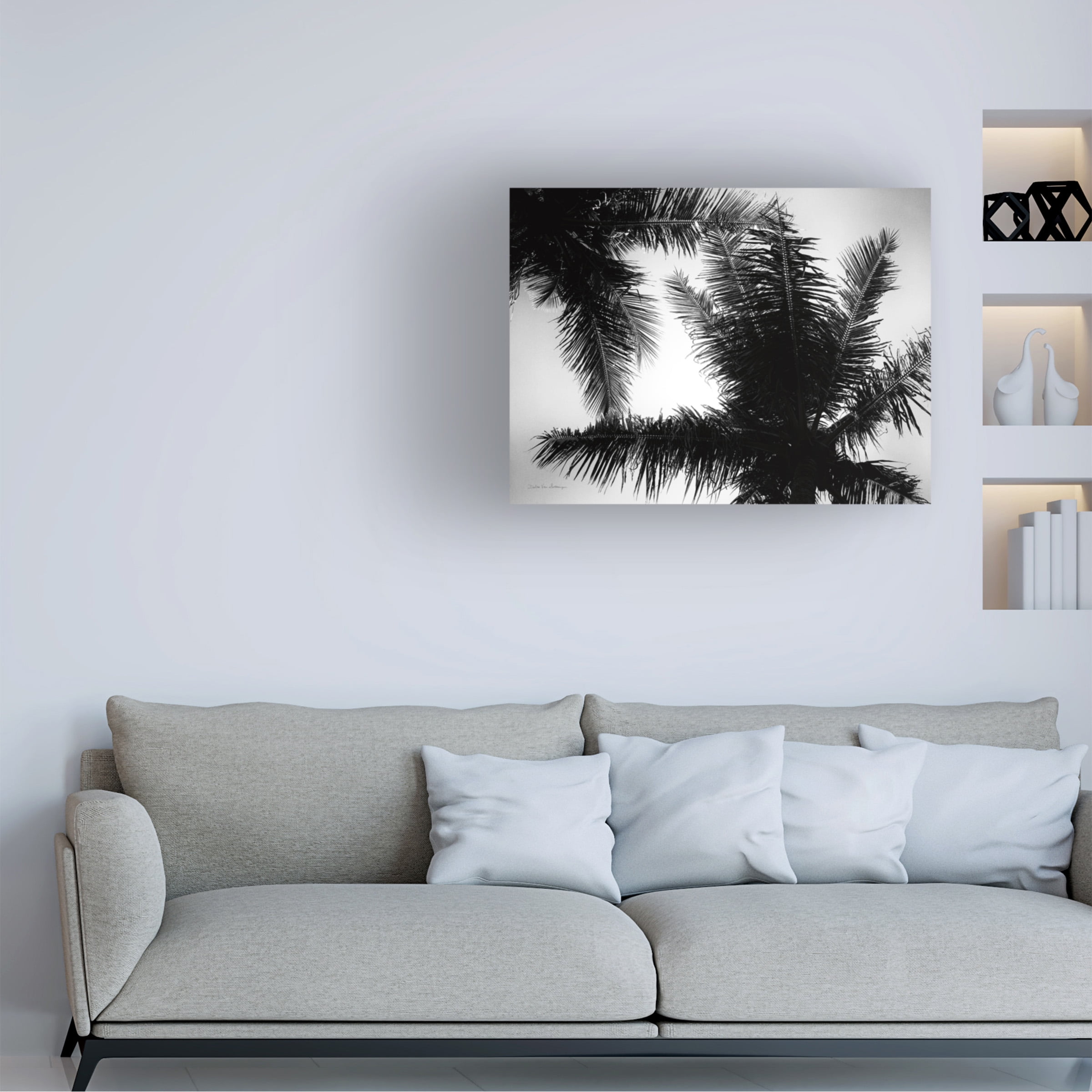 Trademark Fine Art 'Palm Tree Looking Up I' Canvas Art by Debra Van Swearingen