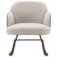 thumbnail image 2 of Perry Accent Rocking Chair, Modern Walnut Brown Bentwood, Beige Boucle, 2 of 5