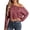 Red, variant on Womens Off Shoulder Boat Neck Long Sleeve Tops Oversized Leopard Print Tees Animal Pattern Base Layering Style T-Shirts