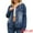 Dark Blue, variant on Women's Denim Long Sleeves Jacket with Detachable Hoodie XL Dark Blue