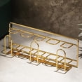 thumbnail image 6 of Retro Metal Wrought Iron Storage Rack Wall-Mounted Punch-Free Household Bathroom Toothbrush Holder, 6 of 11