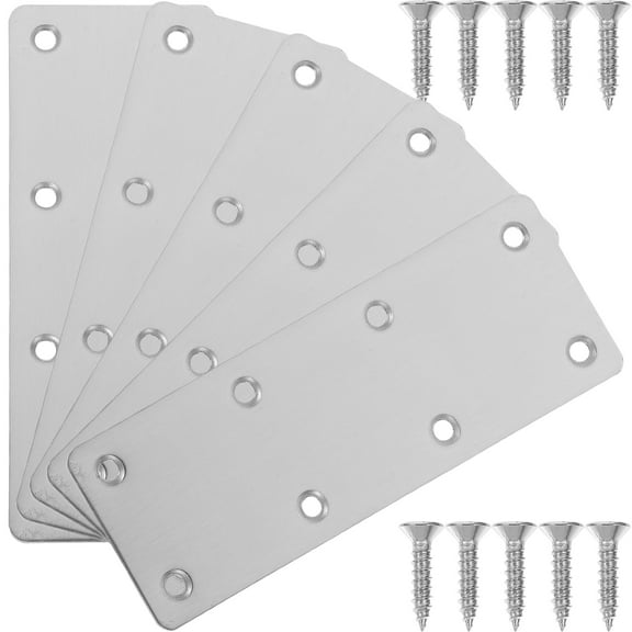 FELTECHELECTR Mending Plate Iron Furniture Improvement 5Pcs 14X5X0.15Cm