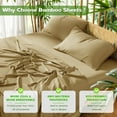 thumbnail image 5 of Sonoro Kate Luxury Bamboo Bed Sheet Set - Deep Pockets - 4 Piece, King, Taupe, 5 of 6