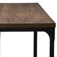 thumbnail image 4 of Baxton Studio Bureau Grison en Chêne Rustique et Bronze Antique, 4 of 5
