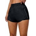 thumbnail image 3 of Running Shorts for Women,Quick Dry Athletic Sports Shorts Workout Gym Shorts with Zip Pocket Black S, 3 of 7