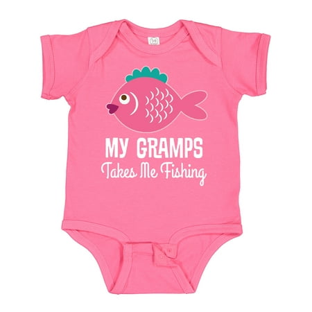 

Inktastic My Gramps Takes Me Fishing Girls Gift Baby Girl Bodysuit