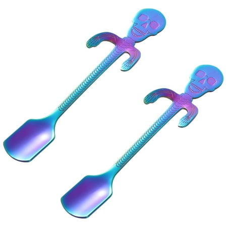 

2Pcs 1Set Exquisite Hanging Cup Spoons Odorless Spoons (Bright Blue)