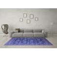 thumbnail image 3 of Ahgly Company Machine Washable Indoor Rectangle Oriental Blue Industrial Area Rugs, 3' x 5', 3 of 4