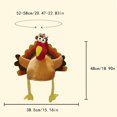 thumbnail image 6 of Adult Thanksgiving Turkey Hat Cartoon Plush Headwear Holiday Party Cap for Men Women One Size, 6 of 7