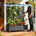 thumbnail image 5 of MINDYES Outdoor Raised Garden Bed With Trellis, Backyard Above Ground Large  Garden Planter Boxes with Legs & Wheels 43.43*18.27*64.29, 5 of 11
