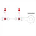 thumbnail image 3 of U-Joint Kit For Yamaha Grizzly 350 YFM350 4X4 2007-2013 Rear Drive Shaft, 3 of 8