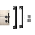 thumbnail image 1 of 2 Pcs Door Latch Guard Plate 11 Inch Outswing Angle Latch Protector Shield L Shaped Security Reinforcement Striker Plates to Block Access to Door Lock Deadbolt, 1 of 5