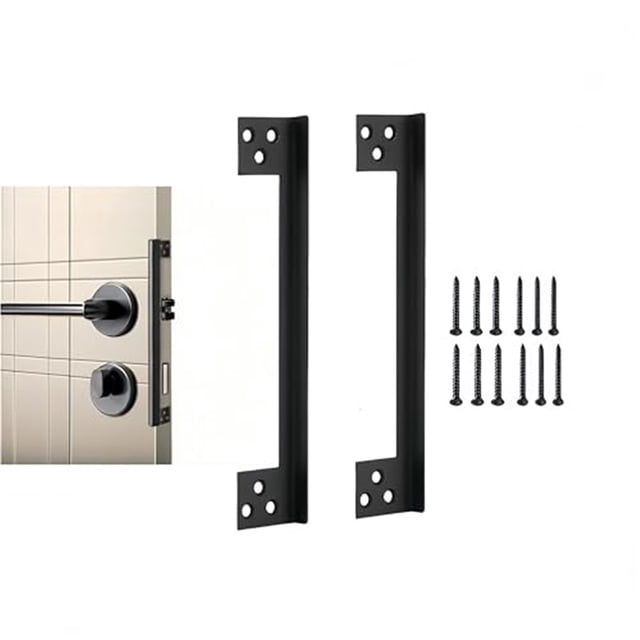2 Pcs Door Latch Guard Plate 11 Inch Outswing Angle Latch Protector Shield L Shaped Security Reinforcement Striker Plates to Block Access to Door Lock Deadbolt