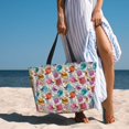 thumbnail image 6 of Daiia Skulls and Roses Beach Travel Bag - Water-Resistant Beach Bag, Lightweight Tote with 7 Pockets for Women and Men - Gym,Pool,Camping,Reusable Grocery Bag, 6 of 7