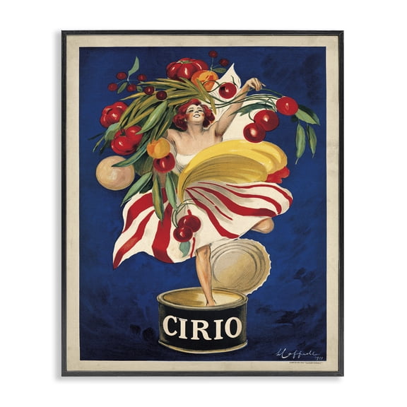 Stupell Industries Victorian Cirio Vintage Poster Food Black Framed Giclee Art, 16 x 20, by Marcello Dudovich