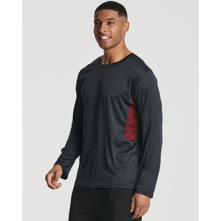 Real Essentials 4 Pack: Men's Dry-Fit Moisture Wicking Performance Long  Sleeve T-Shirt, UV Sun Protection Outdoor Active Top