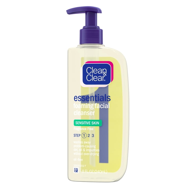 Clean & Clear Essentials Foaming Face Wash for Sensitive Skin 8 fl