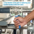 thumbnail image 6 of Uxcell Lever Handle for Ball Valve, Metal Valve Handle with Hole for Outdoor Faucet Replacement Repair Hose Bib Blue 1 94mm, 6 of 7