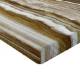thumbnail image 2 of Ambesonne Marble Print Fitted Sheet, Marble Rock Patterns, Twin Size, Mustard Brown, 2 of 3