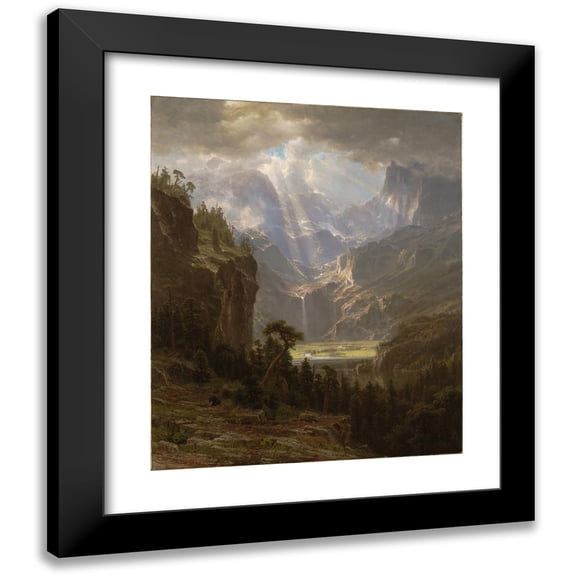 Albert Bierstadt 12x14 Black Modern Framed Museum Art Print Titled - Rocky Mountains, Lander's Peak (1863)