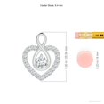thumbnail image 3 of Angara Natural 1 ct Diamond Heart Pendant Necklace for Women in 14K White Gold (Size-6.4mm) – April Birthstone Jewelry | Diamond Heart Necklace, 3 of 8