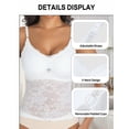 thumbnail image 5 of Aivtalk Women Lace Bralette Camisole V Neck Cami Tank Ladies Seamless Bandeau Tank Tops Vest Slim Fit Going Out Outfits S White, 5 of 7
