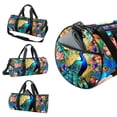 thumbnail image 3 of Peacock Swim Bag, Sports Bag, Travel Bag, Yoga Bag - 17.7 inch Size with Interior Zipper Pocket and Large Capacity, 3 of 6