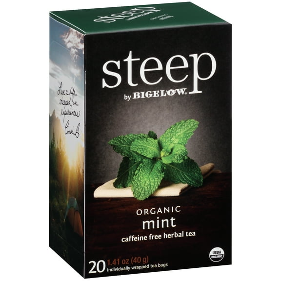 Steep Organic Mint Tea Bags, 20 Count