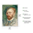 thumbnail image 2 of Vincent van Gogh Self-Portrait - From an Original Color Painting by Vincent van Gogh c.1887 - Master Art Print 10in x 14in, 2 of 4