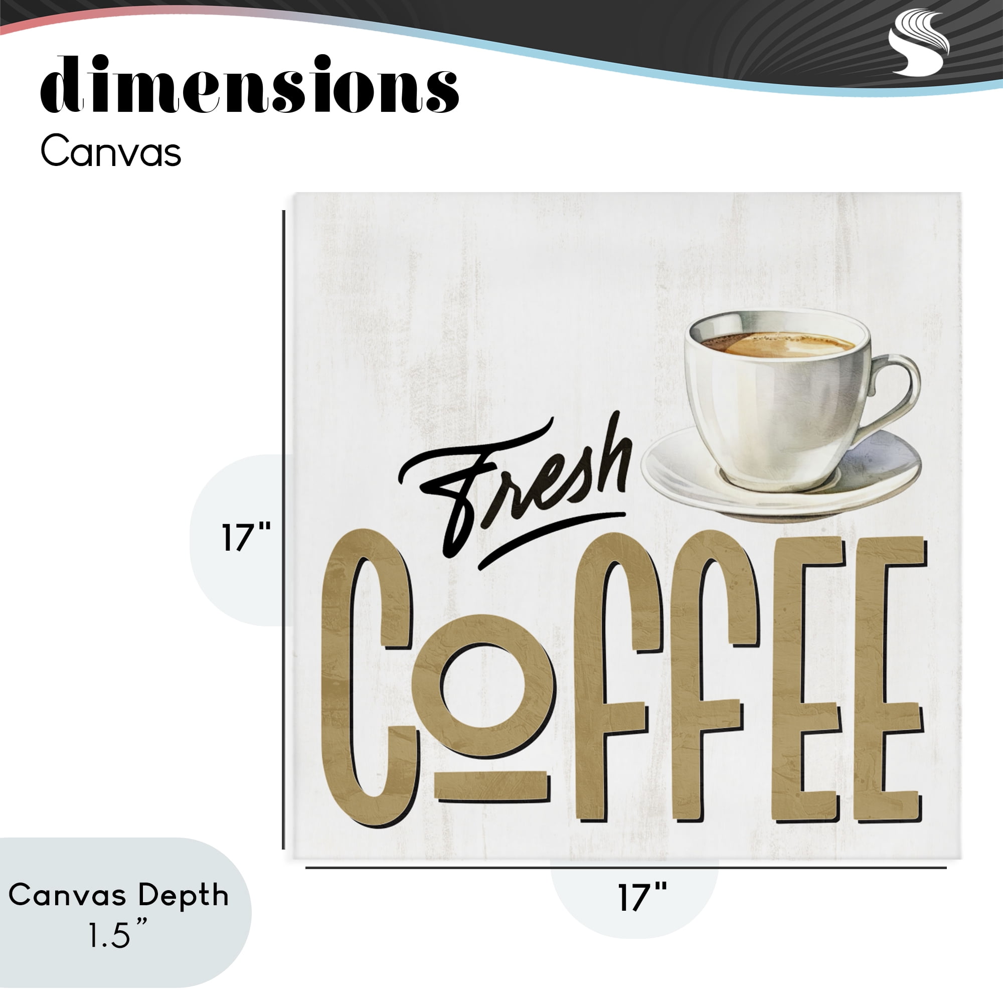 Stupell Industries Fresh Hot Coffee Canvas Wall Art, design by Kim Allen