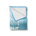 thumbnail image 2 of All You Need Is Love Soft Flannel Fleece Throw Blanket, All You Need Is Love and the Beach Inspirational Phrase, Cozy Plush for Indoor and Outdoor Use, 50" x 60", Blue White, by Ambesonne, 2 of 5