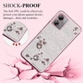 thumbnail image 3 of for Motorola Moto G54 Case Clear Glitter Sparkle Aesthetic Motorola G54 5G Phone Case Silicone Soft Flower Transparent Shockproof Cover Purple Slim (Silver-Pink), 3 of 14