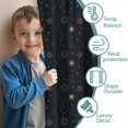 thumbnail image 3 of Blackout Kids Curtains,Dark Blue Sun Moon Pattern Childrens Insulated Curtains Set Of 2,Bedroom Essentials,Toddler Room Decor 42x54in(106x137cm), 3 of 5