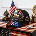 thumbnail image 2 of qolami 250th Anniversary Hat, Printed Pattern Baseball Cap, Adjustable Patriotic Baseball Hat for Men Women, 2 of 6