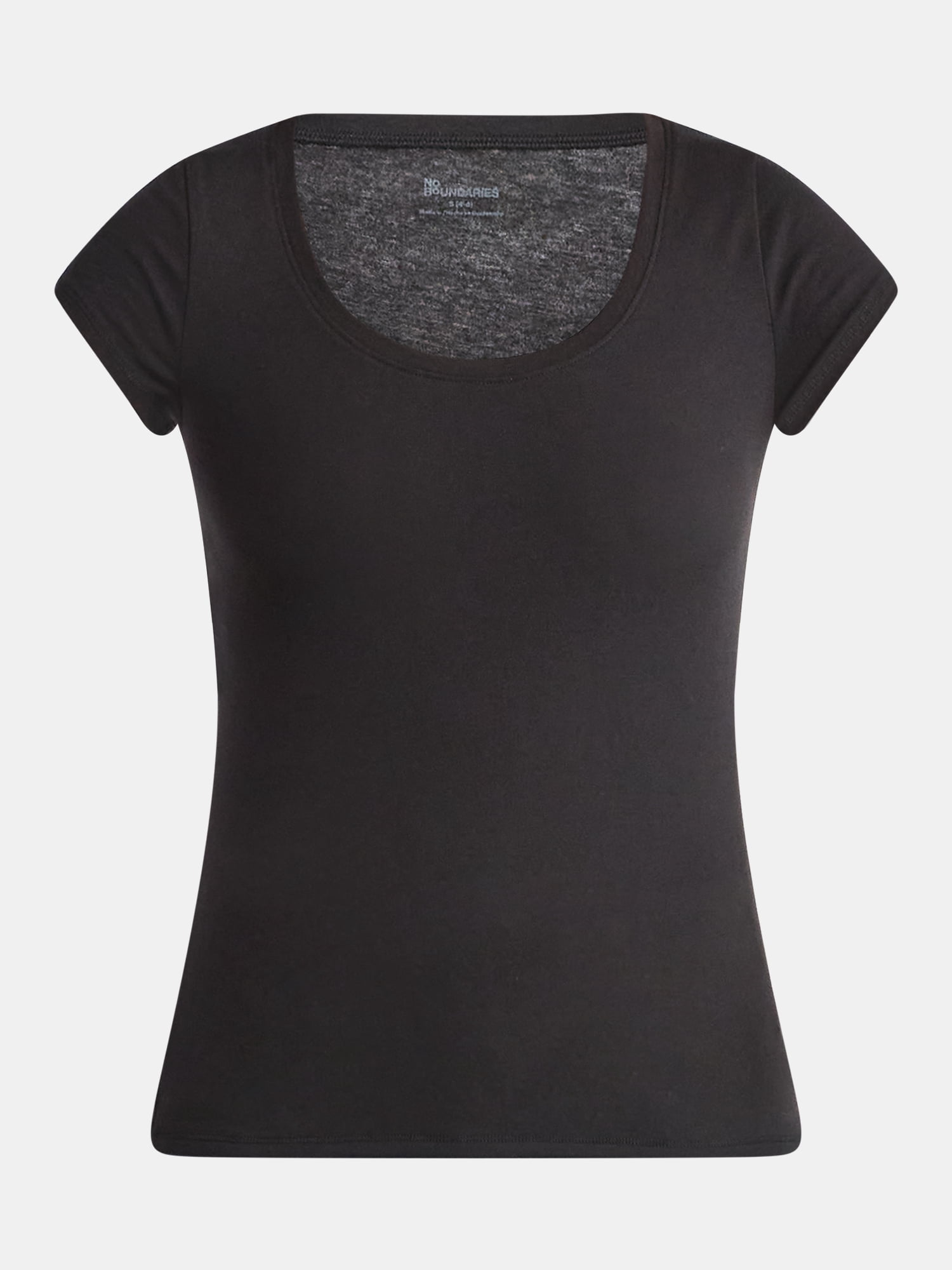 No Boundaries Short Sleeve Scoop Neck Tee, Women's XXS-XXXL