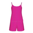 thumbnail image 5 of MGDXOX Women's Pajamas 2 Piece Sleeveless Tank Top and Shorts Fashion Sleepwear Casual Loose Soft Polka Dot Printed Pj Lounge Sets Hot Pink L, 5 of 7