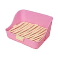 thumbnail image 4 of Caja de arena para conejos Yinane Orinal Portátil con Diseño de Hebilla Rosa Inodoro con Bandeja de Arena, 4 of 8
