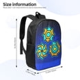 thumbnail image 4 of Lsque Geometry Dash Print 17in Student Backpack - School, Travel, Work Bookbag -Laptop Backpack,Water Resistant College School Computer Bag, 4 of 8