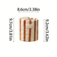 thumbnail image 1 of Taza de café de cerámica pintada a mano, taza termo con diseño de rayas, taza de jugo de café con leche antideslizante, regalo de San Valentín, Navidad, Día de la Madre, 1 of 2