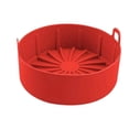 thumbnail image 3 of Air Fryer Pot Silicone 2-in-1 Household Baking Air Fryer Pan Basket with Removable Base  Small, 3 of 10