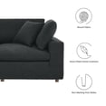 thumbnail image 5 of Modway Commix 5-Piece Down Filled Overstuffed Boucle Sectional Sofa in Black, 5 of 5