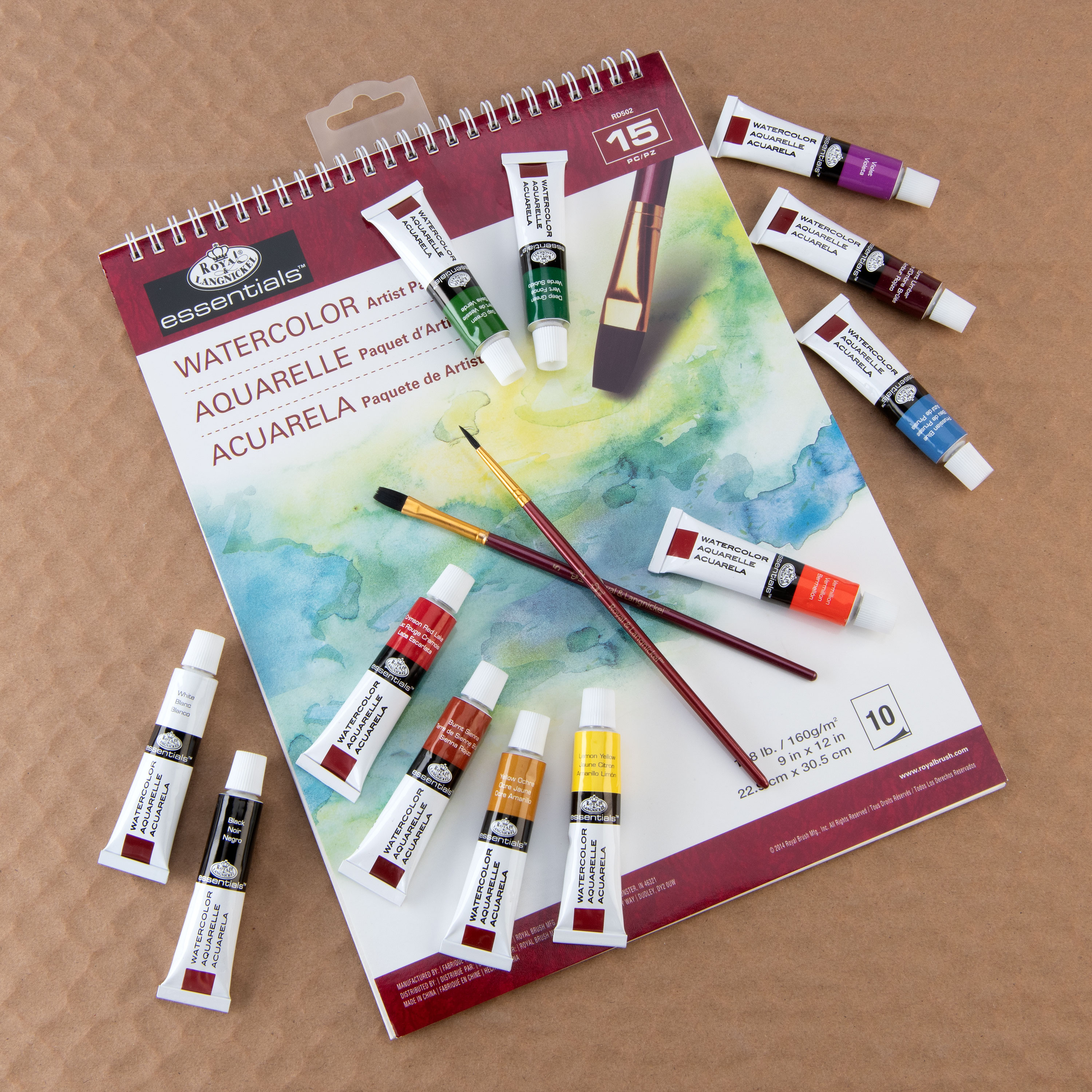 Royal & Langnickel Essentials Watercolor Painting Art Set, for Kids and Adults, 15pc - image 5 of 8