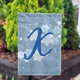 thumbnail image 3 of America Forever Winter Monogram Letter K Garden Flag Vertical Double Sided 12.5 x 18 inches Winter Holiday Decor for Outdoor, Porch for Decoration, Blue Snowflake Yard Flag, 3 of 3