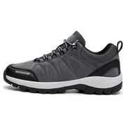 HOBIBEAR Mens Sneakers Leather Running Shoes Trainers Sneaker Casual Hiking Shoes