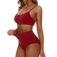 thumbnail image 2 of Sport Lingerie Set for Women Wireless Push Up Crop Tank Top Bra and High Waist Panty Set, 2 of 7