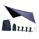 thumbnail image 4 of Toldo para hamaca de lona para acampar, fácil de instalar, ligero y para acampar, ideal para jardín, picnic, viajes, mochilerismo y senderismo. Negro, 4 of 8