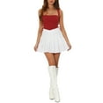 thumbnail image 2 of INSPIRE CHIC Women's Sleeveless Bustier Corset Lace-up Clubwear Party Crop Top XS Red, 2 of 6