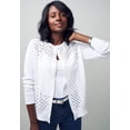 thumbnail image 2 of Jessica London Women's Plus Size Fine Gauge Eyelet Cardigan, 2 of 4